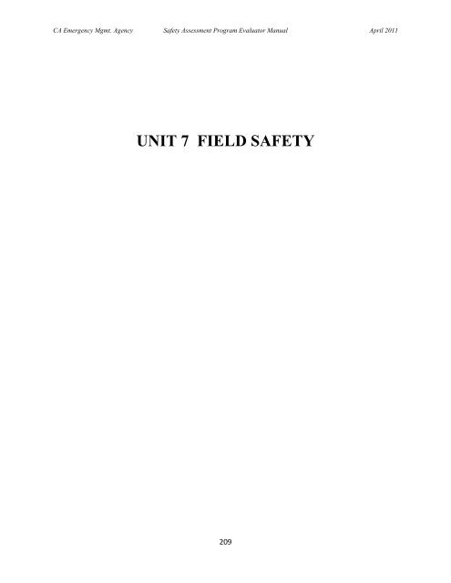 Safety Assessment Program Evaluator Student Manual