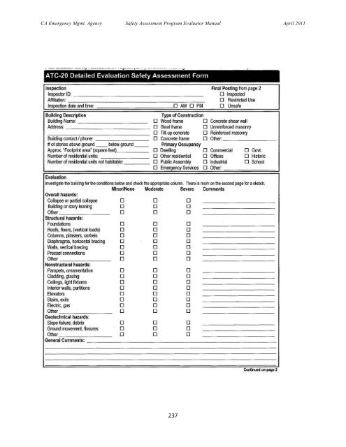 Safety Assessment Program Evaluator Student Manual