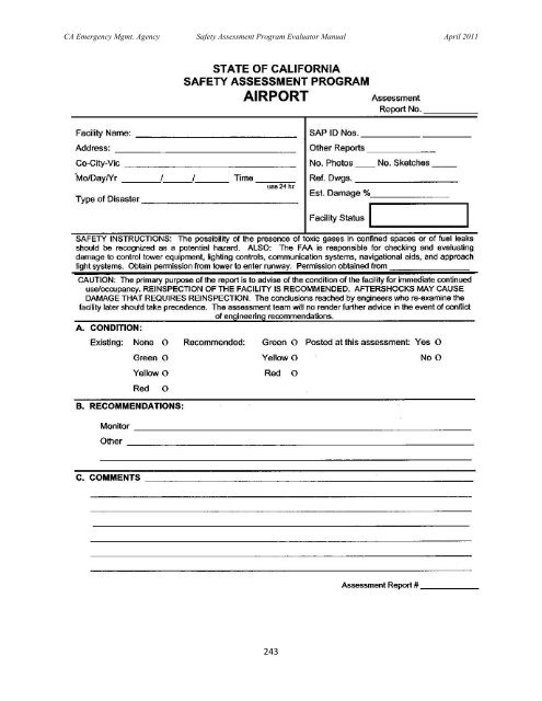 Safety Assessment Program Evaluator Student Manual