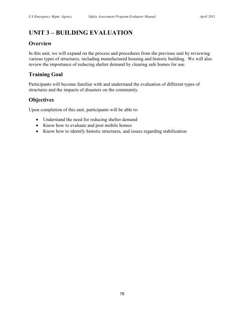 Safety Assessment Program Evaluator Student Manual