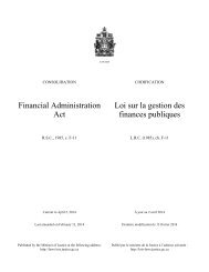 Loi sur la gestion des finances publiques - Lois du Canada - Justice