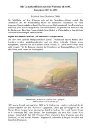 Die Dampfschiffahrt auf dem Walensee ab 1837. - Post und ...