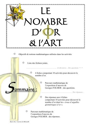 Nombre d'or et art : Georges FOLMER