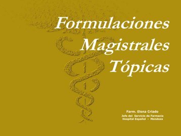 Formulaciones magistrales tÃ³picas