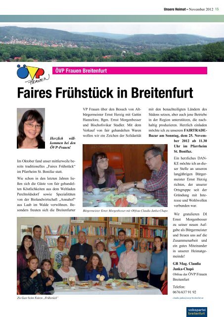 Breitenfurter Vereine - VP Breitenfurt