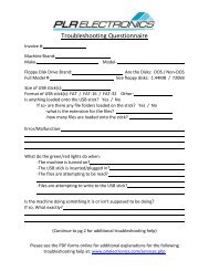 USB Floppy Drive Troubleshooting (PDF) - PLR Electronics