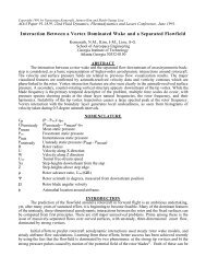 Interaction Between a Vortex Dominated Wake and a Separated ...