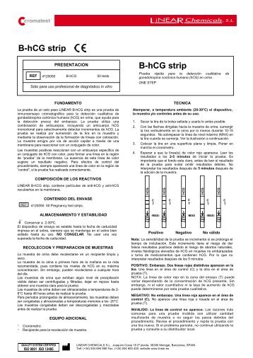 Β-hCG strip Β-hCG strip - Linear