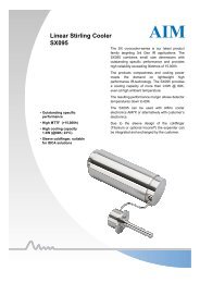 Linear Stirling Cooler SX095 - AIM Infrarot-Module GmbH