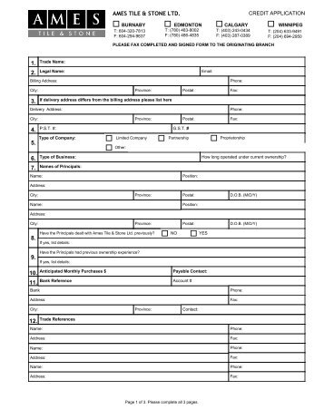 credit application form pdf