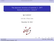 The electronic structure of materials 2 - DFT - Quantum mechanics 2 ...