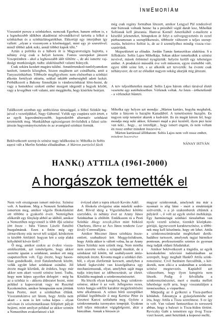 prÃ³kai annamÃ¡ria (1963-2000) - SzÃ­nhÃ¡z.net