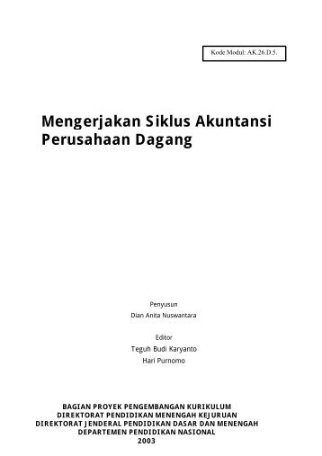 Mengerjakan Siklus Akuntansi Perusahaan Dagang