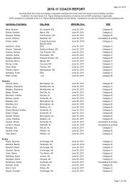 2010-11 COACH REPORT - US Figure Skating