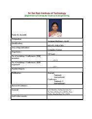 Ms. K. JEYANTHI - Sri Sairam Institute of Technology
