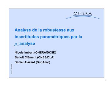 Analyse de la robustesse aux incertitudes paramétriques par la ...