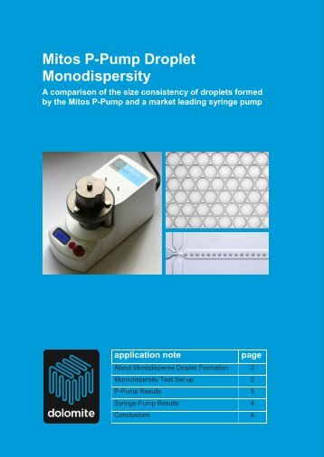 application note - Dolomite Microfluidics