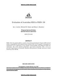 Evaluation of Australian RDX in PBXN-109 - Defence Science and ...