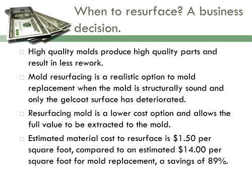 Composite mold resurfacing - Hawkeye Industries