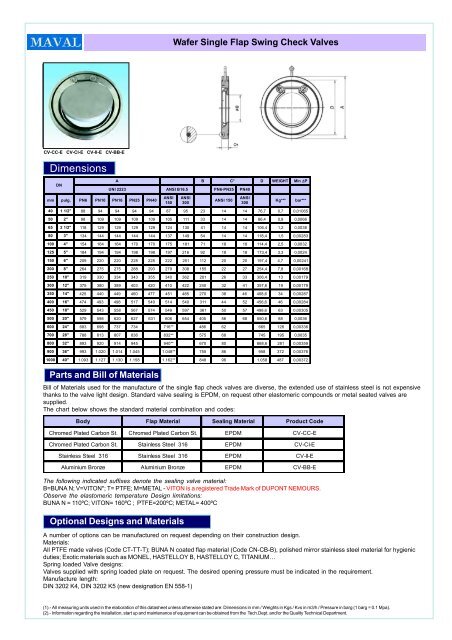 data sheet - COMEVAL