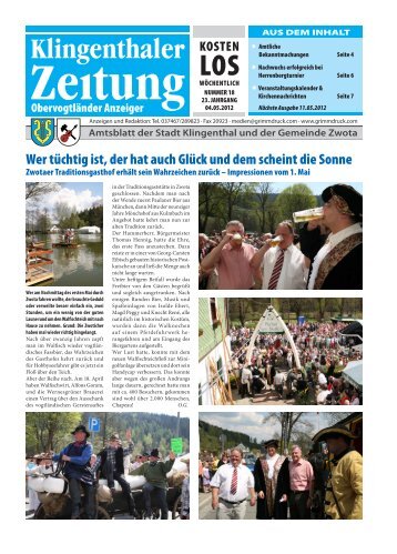 Amtsblatt der Stadt Klingenthal und der Gemeinde Zwota