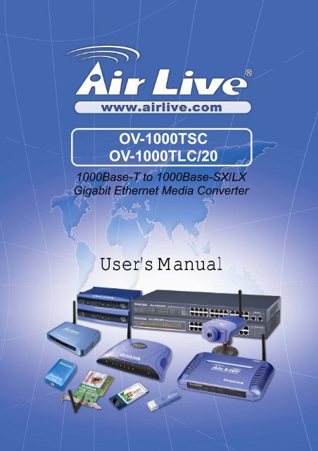 AirLive OV-1000TSC, OV-1000TLC/20 User's Manual