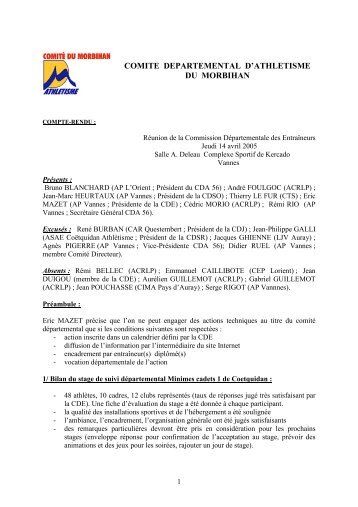 Compte rendu - CDA 56