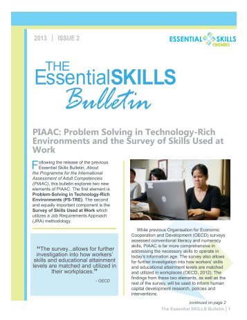 PIAAC - Essential Skills Ontario