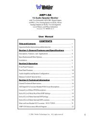 User Manual (PDF) - Wohler Technologies