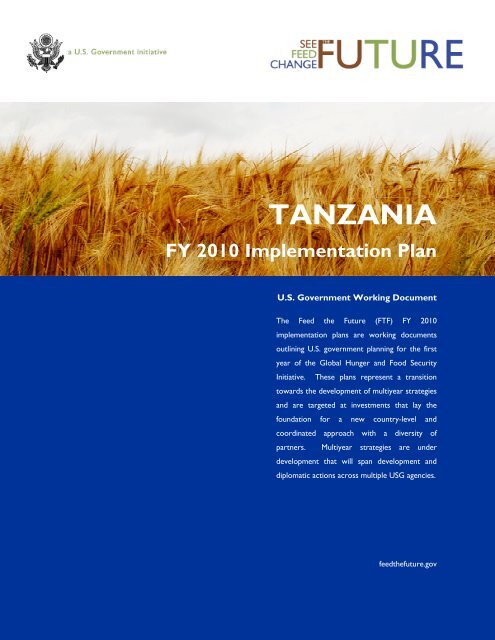 Feed the Future FY 2010 Implementation Plan, Tanzania