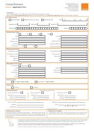Flybox Application Form - Orange