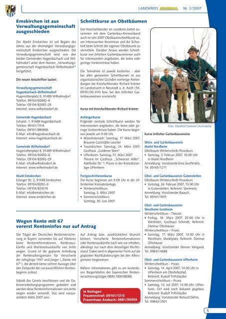 Amtsblatt Amtliche Mitteilungen des Landkreises Neustadt ad Aisch