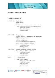 detailed programme - IEB 2013 50th Inner Ear Biology Workshop