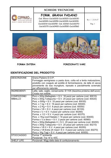 Grana Padano vari.pdf - Siqurcatering.it