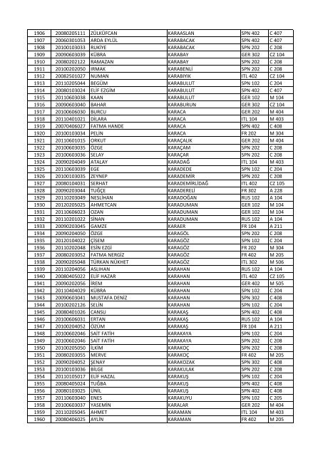 13 NÄ°SAN CUMARTESÄ° GÃNÃ 1. ve 3. SINIFLAR 10:00 2. ve 4 ...