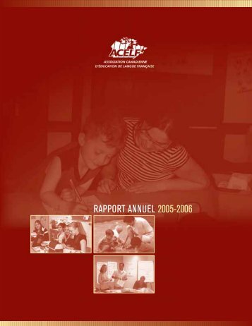 RAPPORT ANNUEL 2005-2006 - acelf