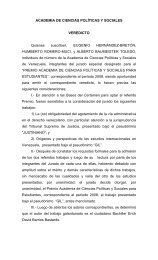 ACADEMIA DE CIENCIAS POLÍTICAS Y SOCIALES VEREDICTO ...