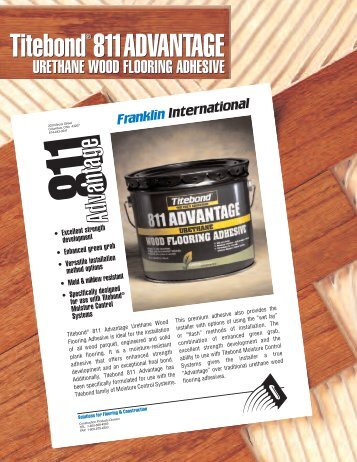 Franklin Titebond 811 Advantage Urethane Adhesive - FloorOne.com