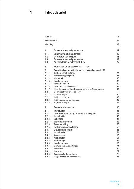 De sociaal-economische impact van het onroerend erfgoed(beleid ...