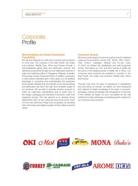 Corporate Profile - Mewah Group