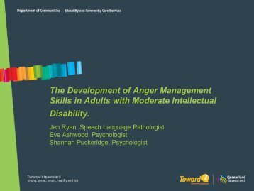 The development of anger management skills in adults with ...