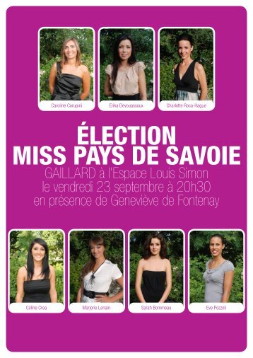 ÃLECTION MISS PAYS DE SAVOIE