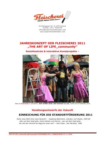 JAHRESKONZEPT DER FLEISCHEREI 2011 „THE ART OF ...