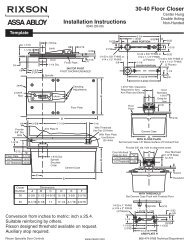 Rixson Model 40 Installation - Epivots