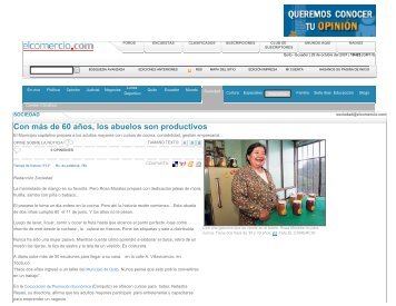 Ecuador: Con mÃ¡s de 60 aÃ±os, los abuelos son productivos