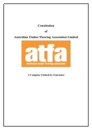 Model Rules for an Incorporated Association - The Australian Timber ...