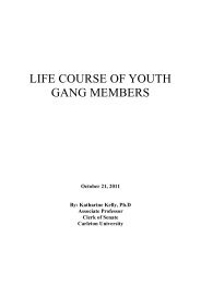 Life Course of Youth Gang Members - Crime Prevention Ottawa