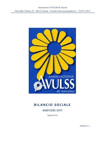 AVULSS Ancona - Bilancio Sociale 2011 - CSV Marche