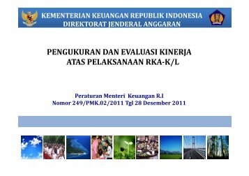pengukuran dan evaluasi kinerja atas pelaksanaan rka-k/l
