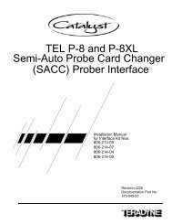 TEL P-8 and P-8XL Semi-Auto Probe Card Changer ... - Zzybot.net